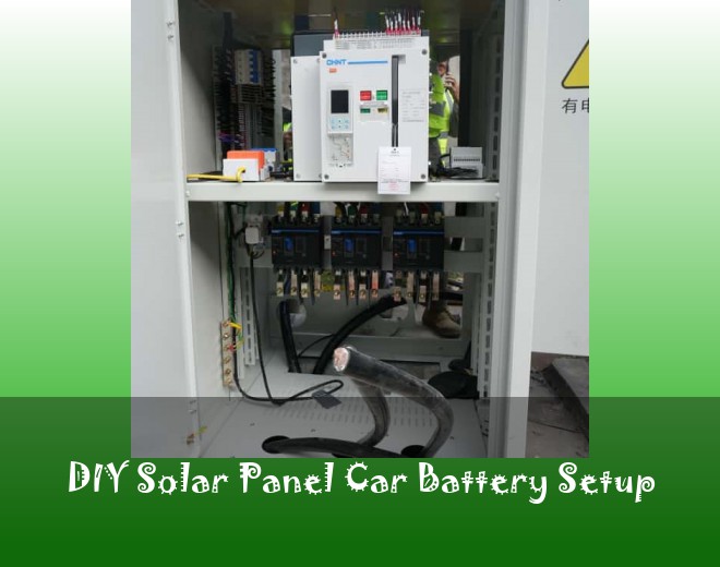 DIY Solar Panel Car Battery Setup